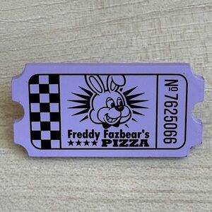 Five Nights At Freddy’s 🍕 Matte Metal Bonnie Bunny Prize Ticket Pin